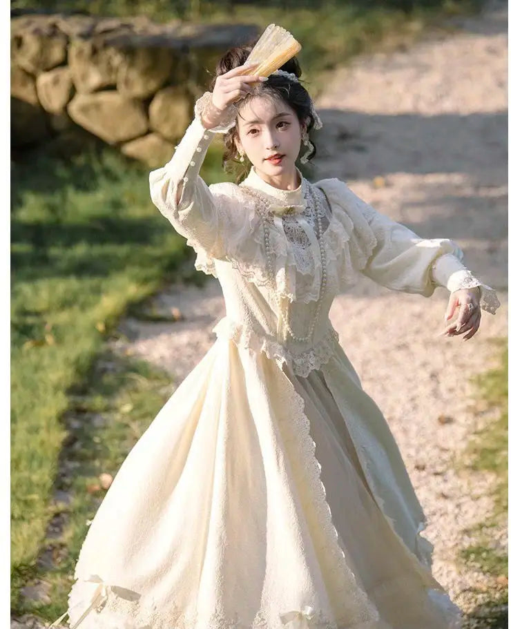 White Lace Women Long Dress