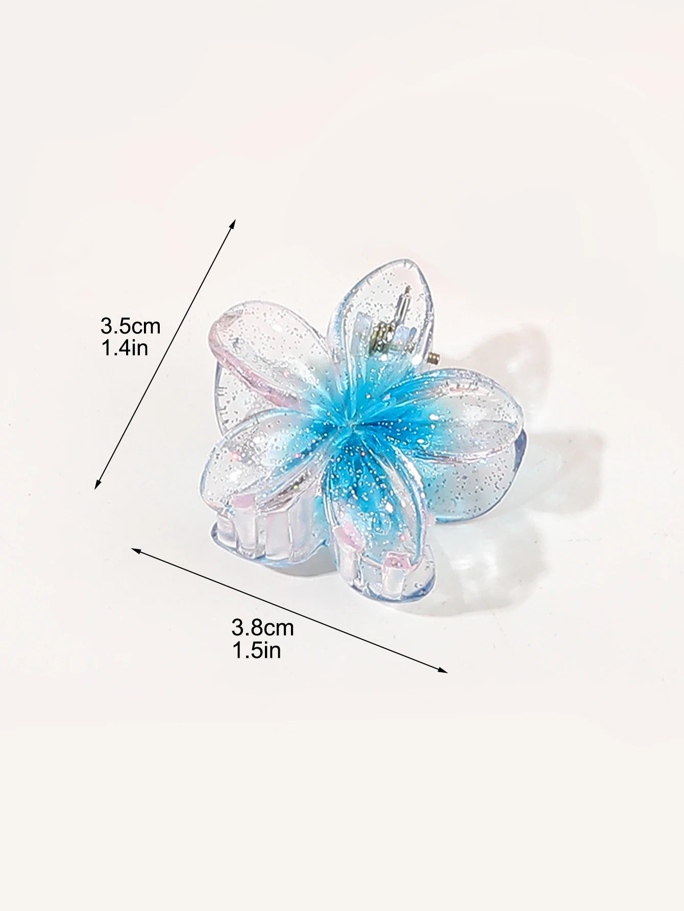 Small Mixed Colors Hair Claw Clips for Women and Girls, Twinkle Claw Flower Shaped for Thin Hair