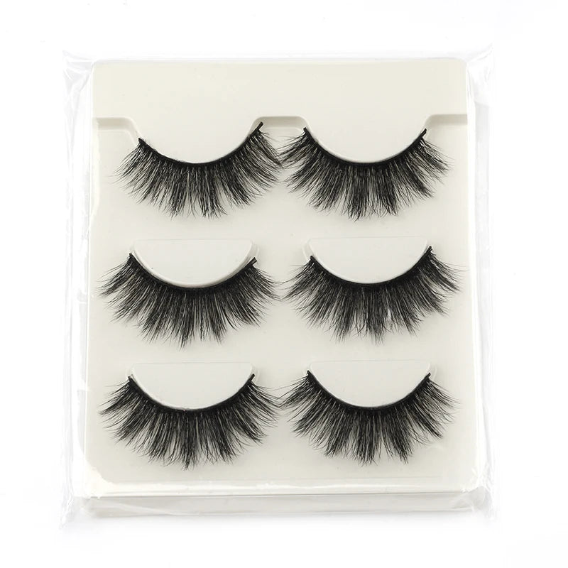 Half Lashes Half Cat Lashes Natural Look Faux Cils Mink Wispy 3d Mink Eyelashes Extension Makeup False Eyelashes