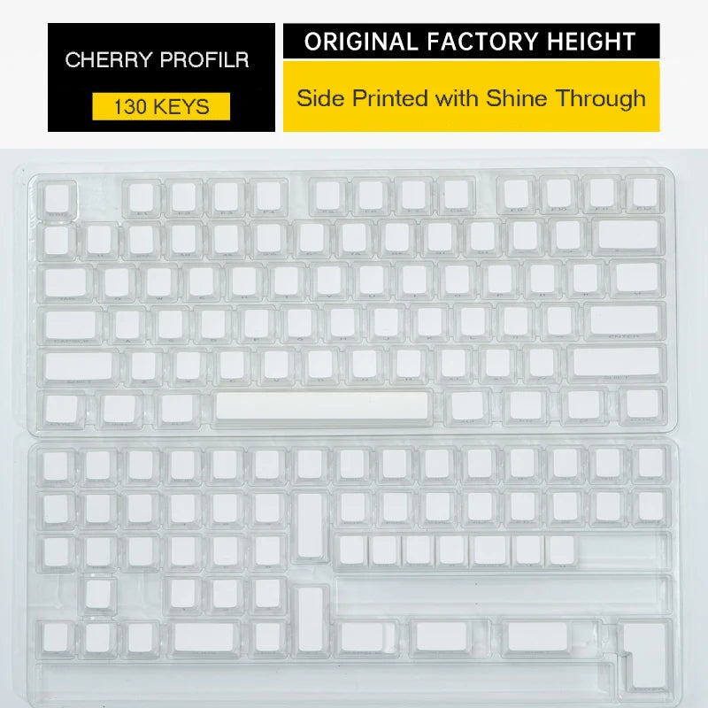 135 Keys Green Hill PBT Double Shot Keycaps Shine Through Side Print Keycaps OEM Profile for Cherry MX Switches Gaming Keyboards