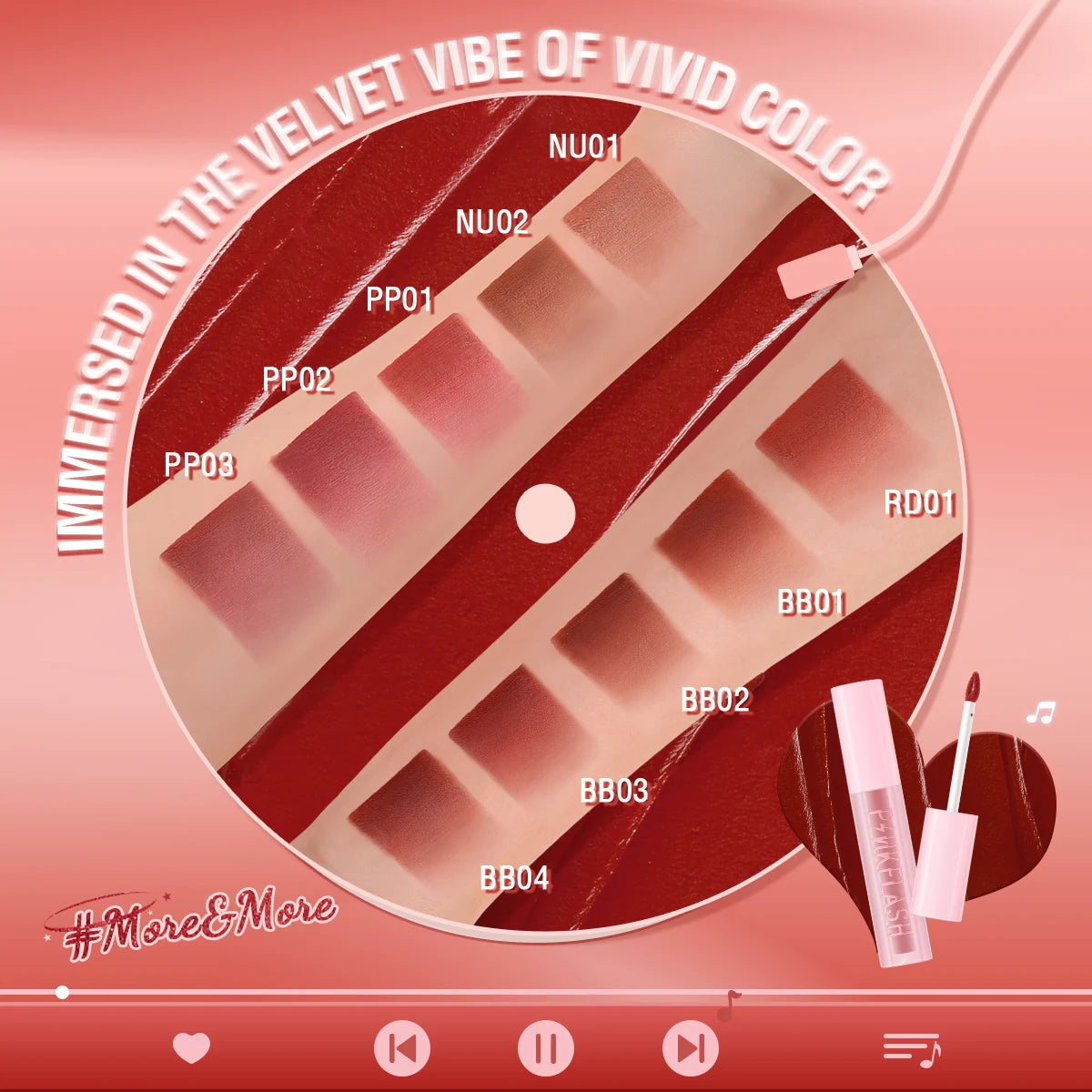 Velvet Matte Lip Glosses Waterproof Long-lasting Lightweight Moisturizing Liquid Lipstick Lip Tints Makeup Cosmetics