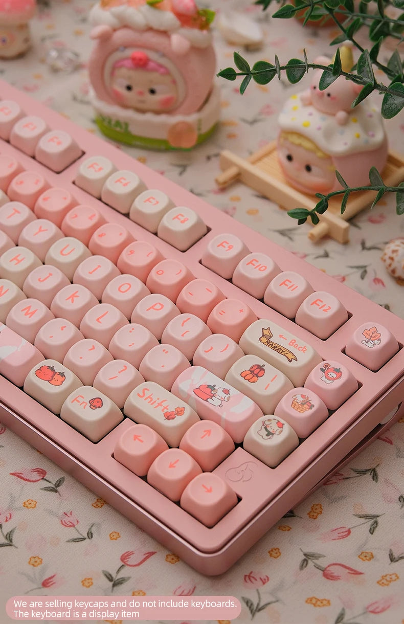 Attack Sharks 98-key cute mechanical keyboard keycaps: MOA PBT material, suitable for multi-layout keyboards