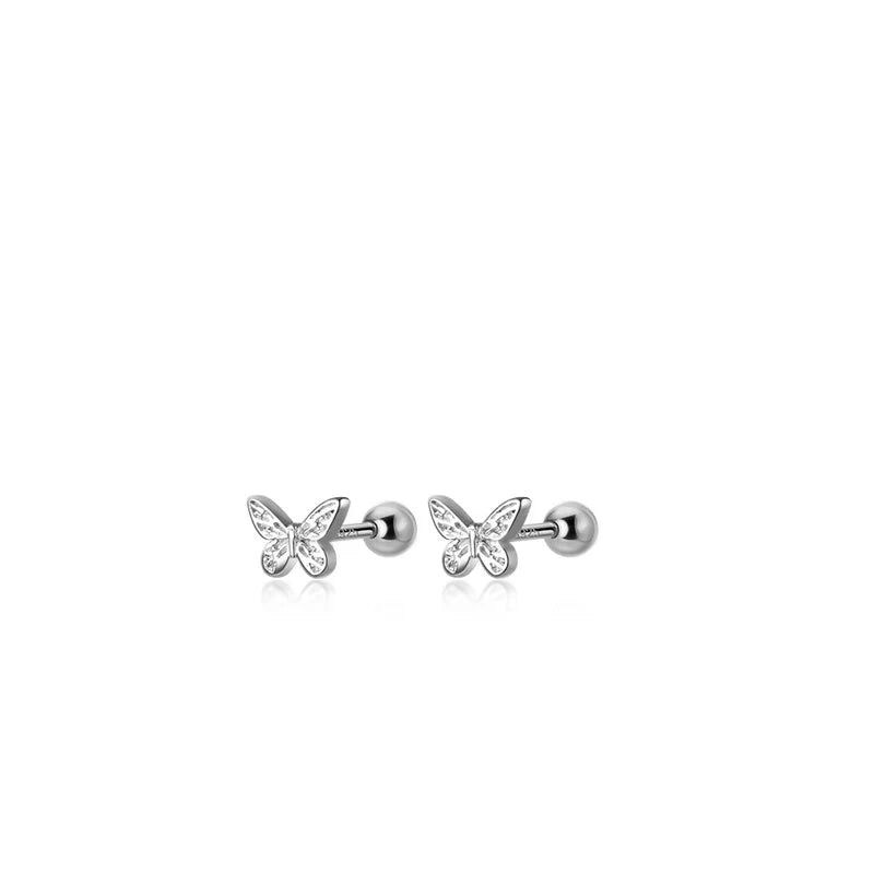 Sterling Silver Butterfly Earrings For Women Stud 925 Small Silver Earrings Jewelry Woman Earring Stud Silver 925