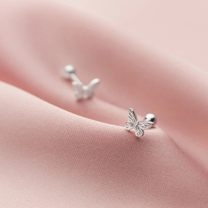 Sterling Silver Butterfly Earrings For Women Stud 925 Small Silver Earrings Jewelry Woman Earring Stud Silver 925