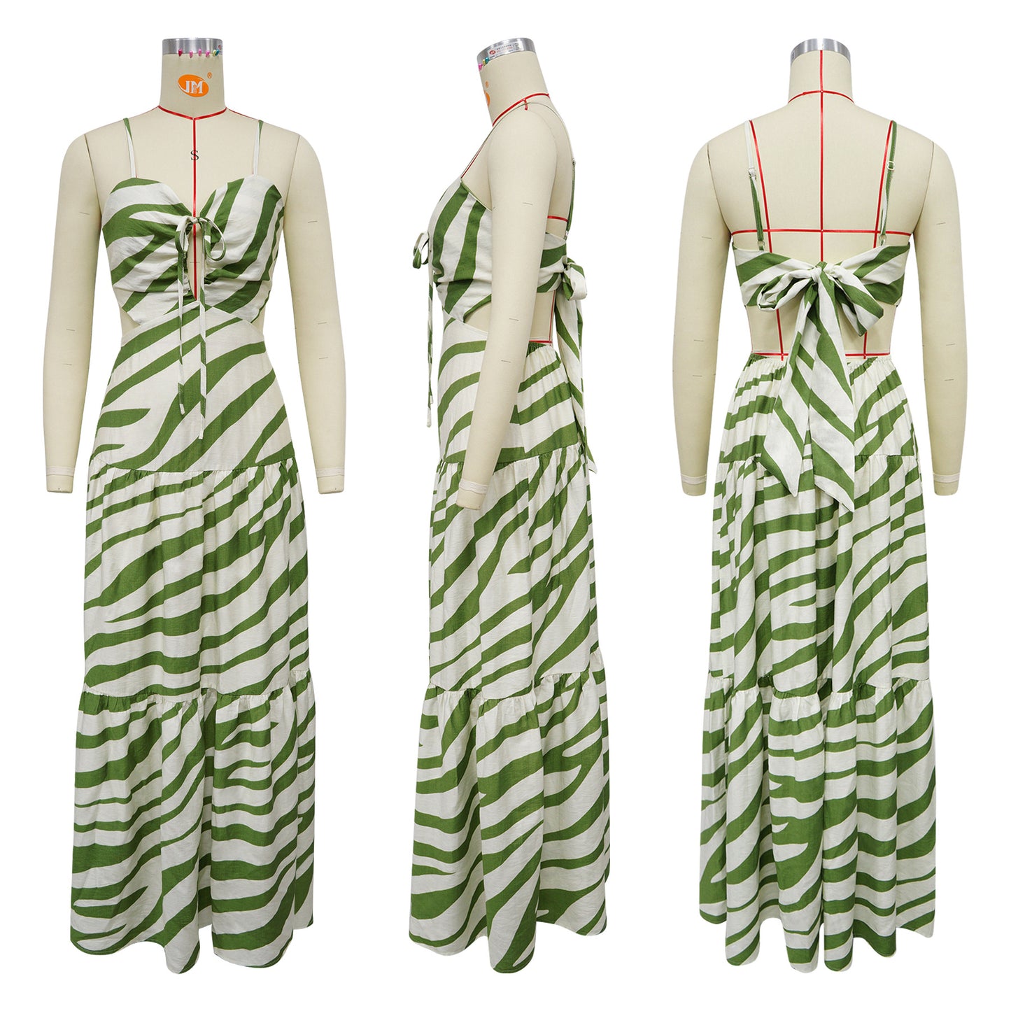 Women Strap Sleeveless Backless Long Dress