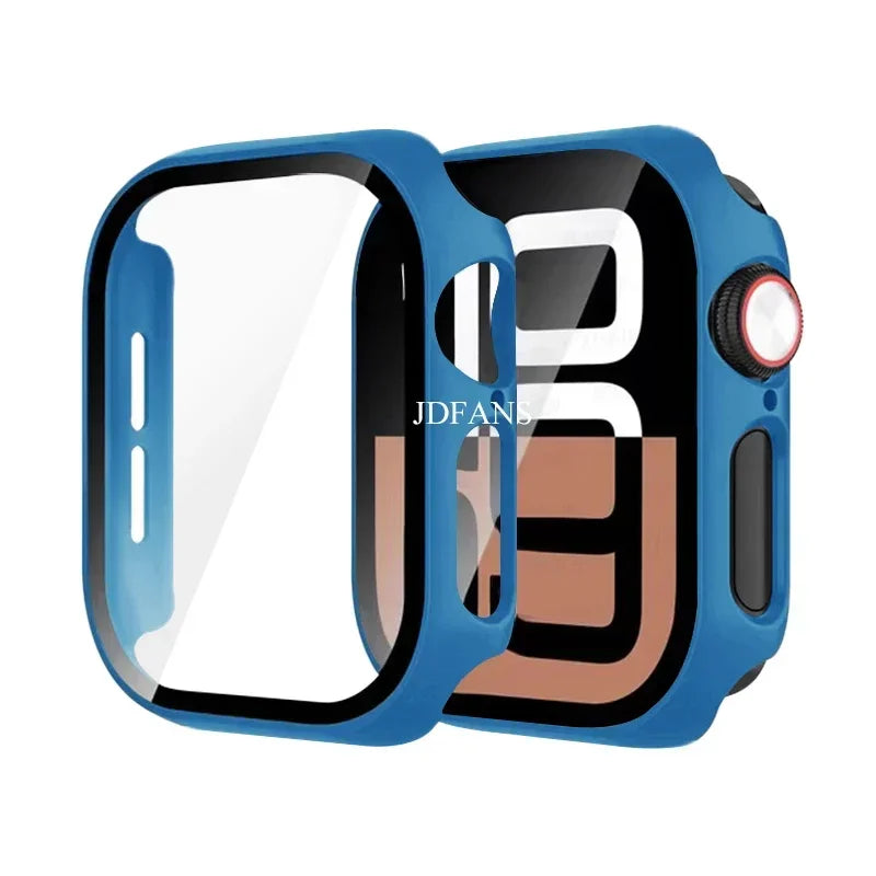 Glass+Case+Strap For Apple Watch 10 42mm 46mm Matte Hard PC bumper Screen Protector Case iWatch series 10 42/46 mm Accessories