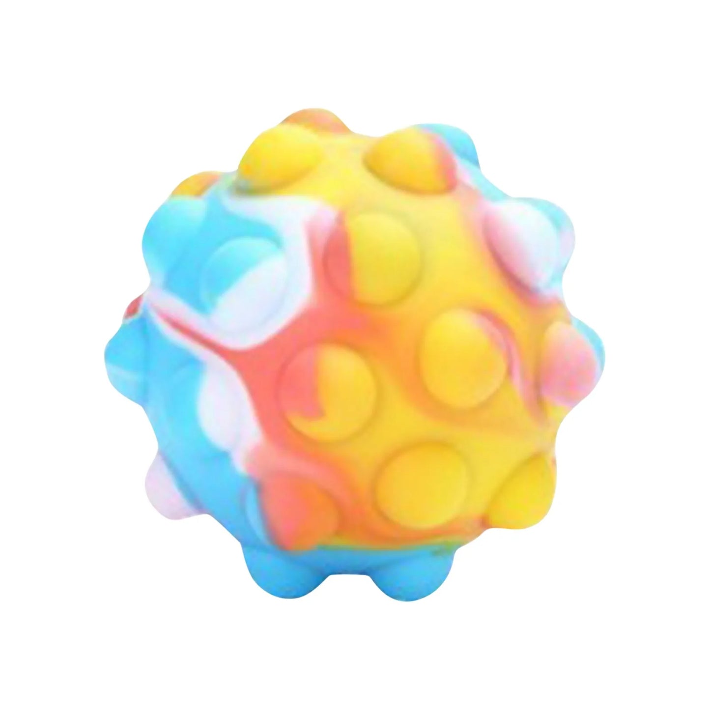 Rainbow Pop Ball Push Bubble Antistress Decompression Toys Squeeze 3D Elastic Ball Stress Relief Sensory Toy For Kids Gift