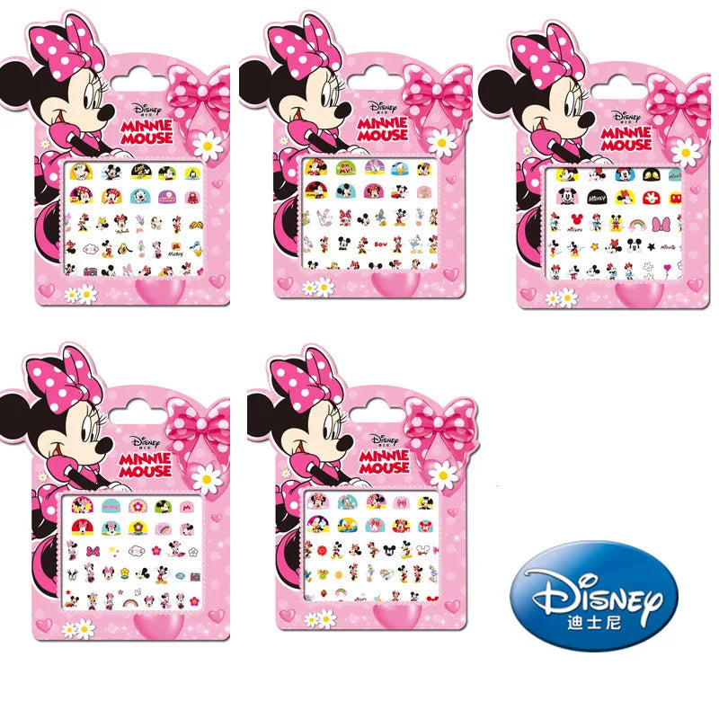 Disney girls cartoon frozen  Makeup Toy Nail Stickers  Toy  Princess Mickey Minnie Mouse   for  kids  gift