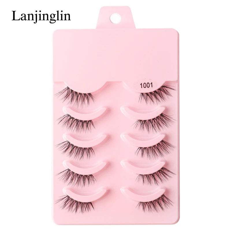 Half Lashes Half Cat Lashes Natural Look Faux Cils Mink Wispy 3d Mink Eyelashes Extension Makeup False Eyelashes