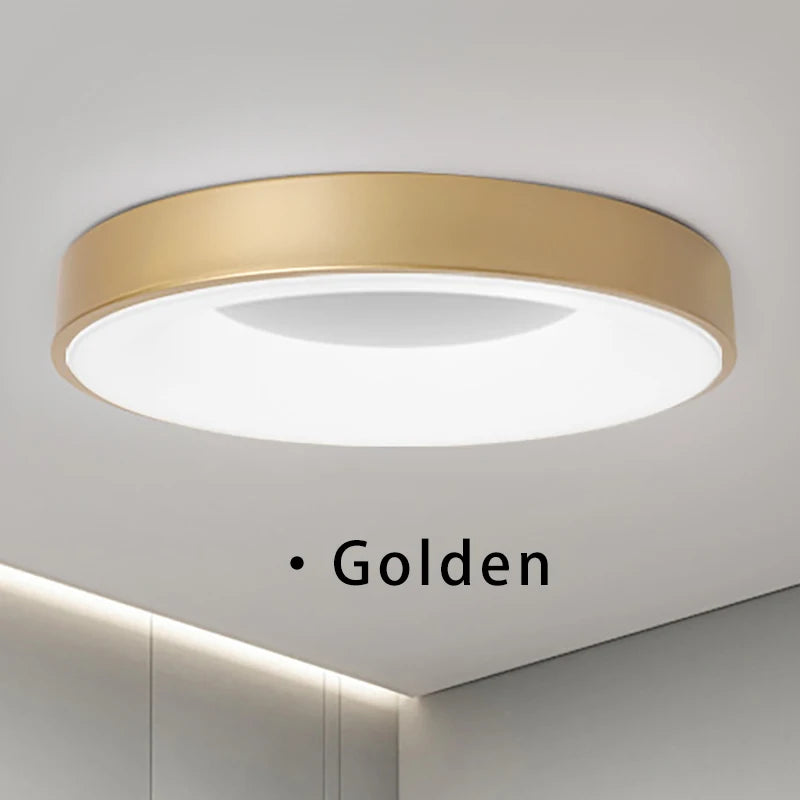 Nordic LED Ceiling Light Originality Macaron Circular Color Modern Ceiling Lamp Balcony Bedroom Study Room Aisles Home Lighting