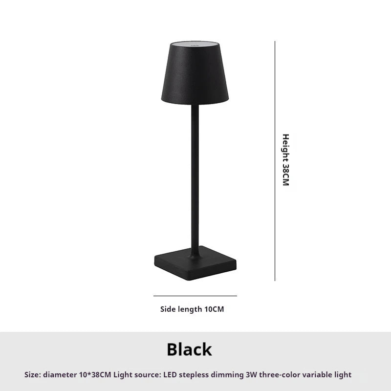 Cordless Usb Rechargeable Table Lamp Poldina Waterproof Touch Switch Table Lamp for Bedroom Hotel Living Room Restaurant