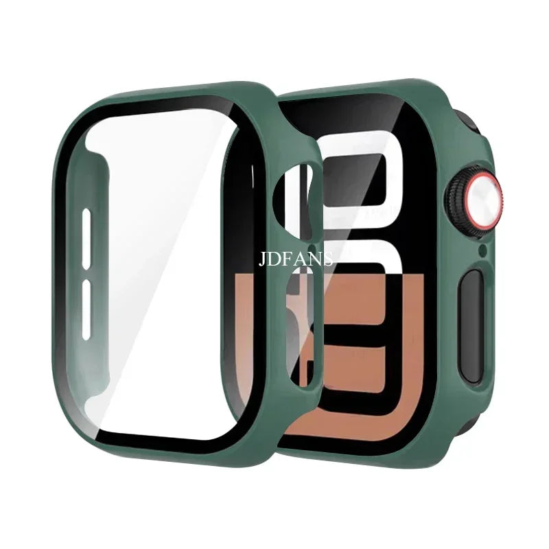 Glass+Case+Strap For Apple Watch 10 42mm 46mm Matte Hard PC bumper Screen Protector Case iWatch series 10 42/46 mm Accessories