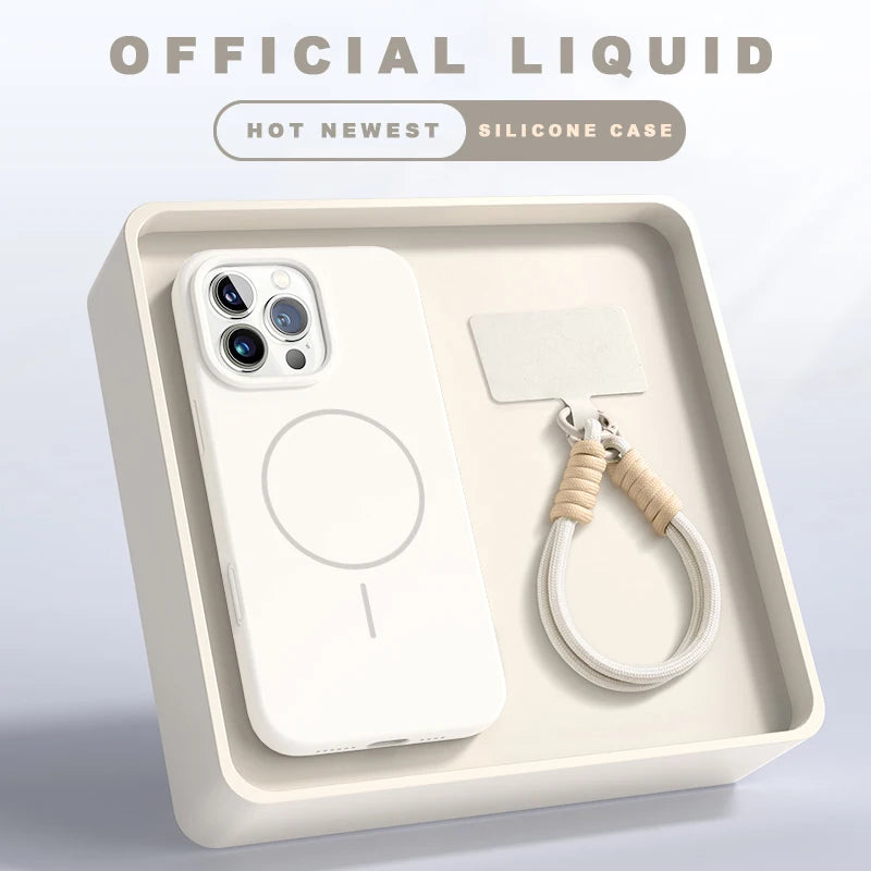 Magnetic Phone Case For iPhone 15 14 16 Plus 11 12 13 16 Pro Max Silicone Soft Cover