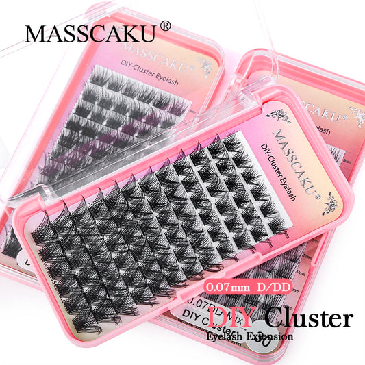 Eyelash Extension Segmented False Bundles Eyelashes 72Volume Natural Russian Faux Mink Makeup Lashes