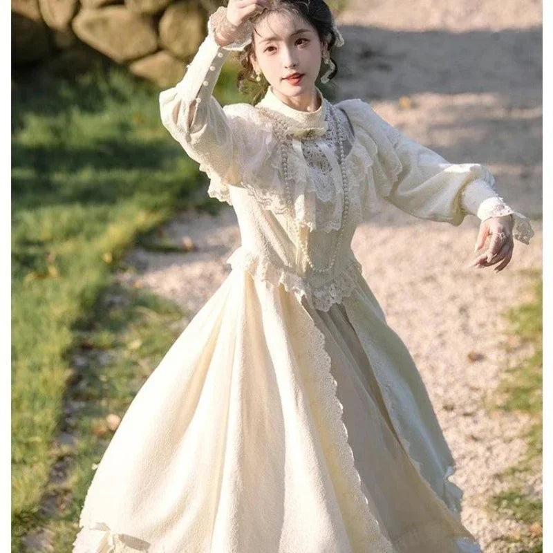 White Lace Women Long Dress