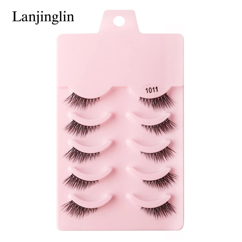 Half Lashes Half Cat Lashes Natural Look Faux Cils Mink Wispy 3d Mink Eyelashes Extension Makeup False Eyelashes