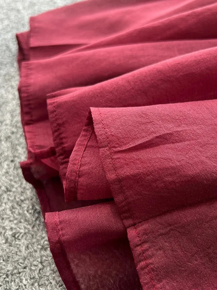 European American Dress in White Black Fashionable Lantern Sleeves Cinching Large Swing Long Dress