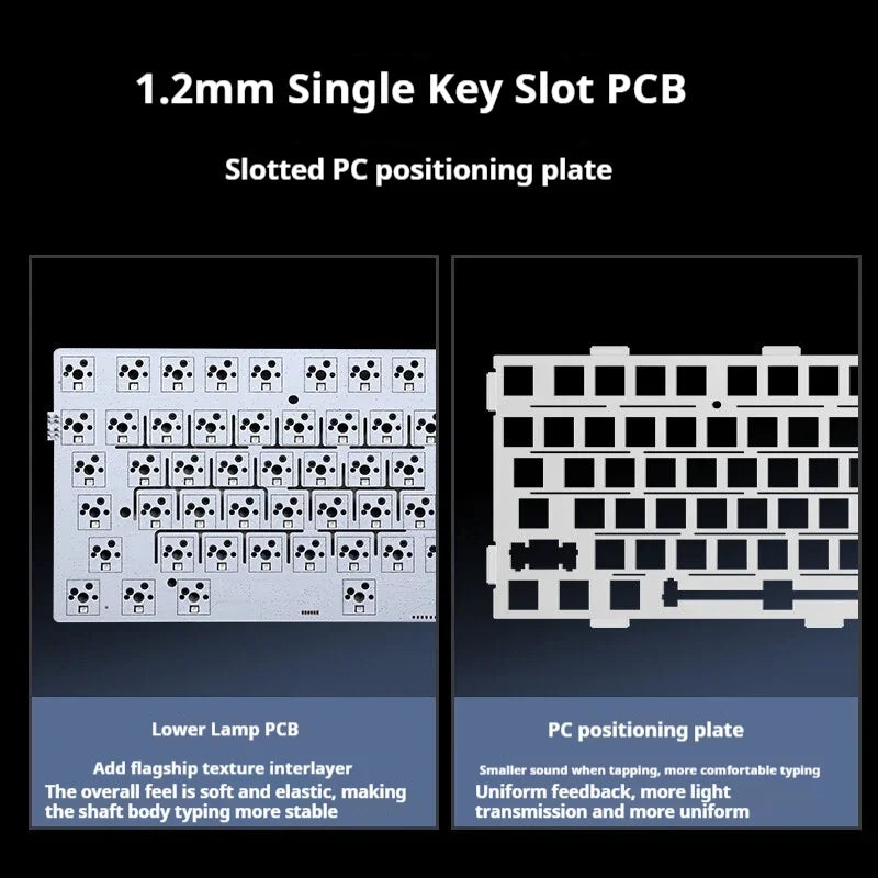 MCHOSE G75 Pro Mechanical Keyboards RGB Hot Swap Gasket Wireless Tri-mode Customized Gaming Keyboard Pc E-Sports Accessories