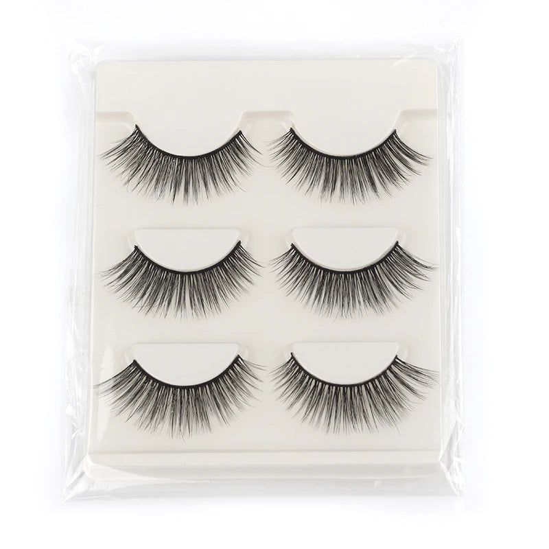 Half Lashes Half Cat Lashes Natural Look Faux Cils Mink Wispy 3d Mink Eyelashes Extension Makeup False Eyelashes