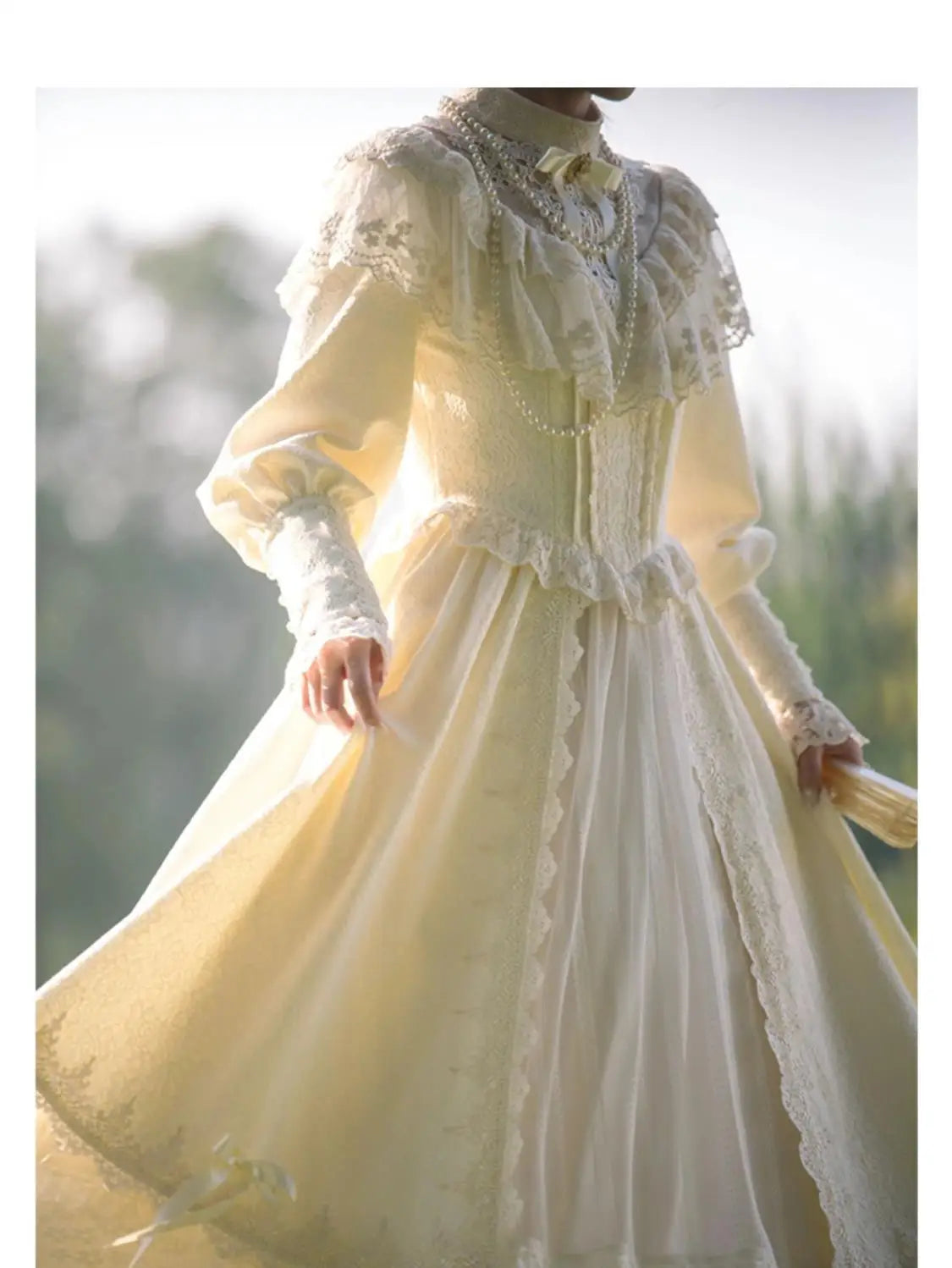 White Lace Women Long Dress