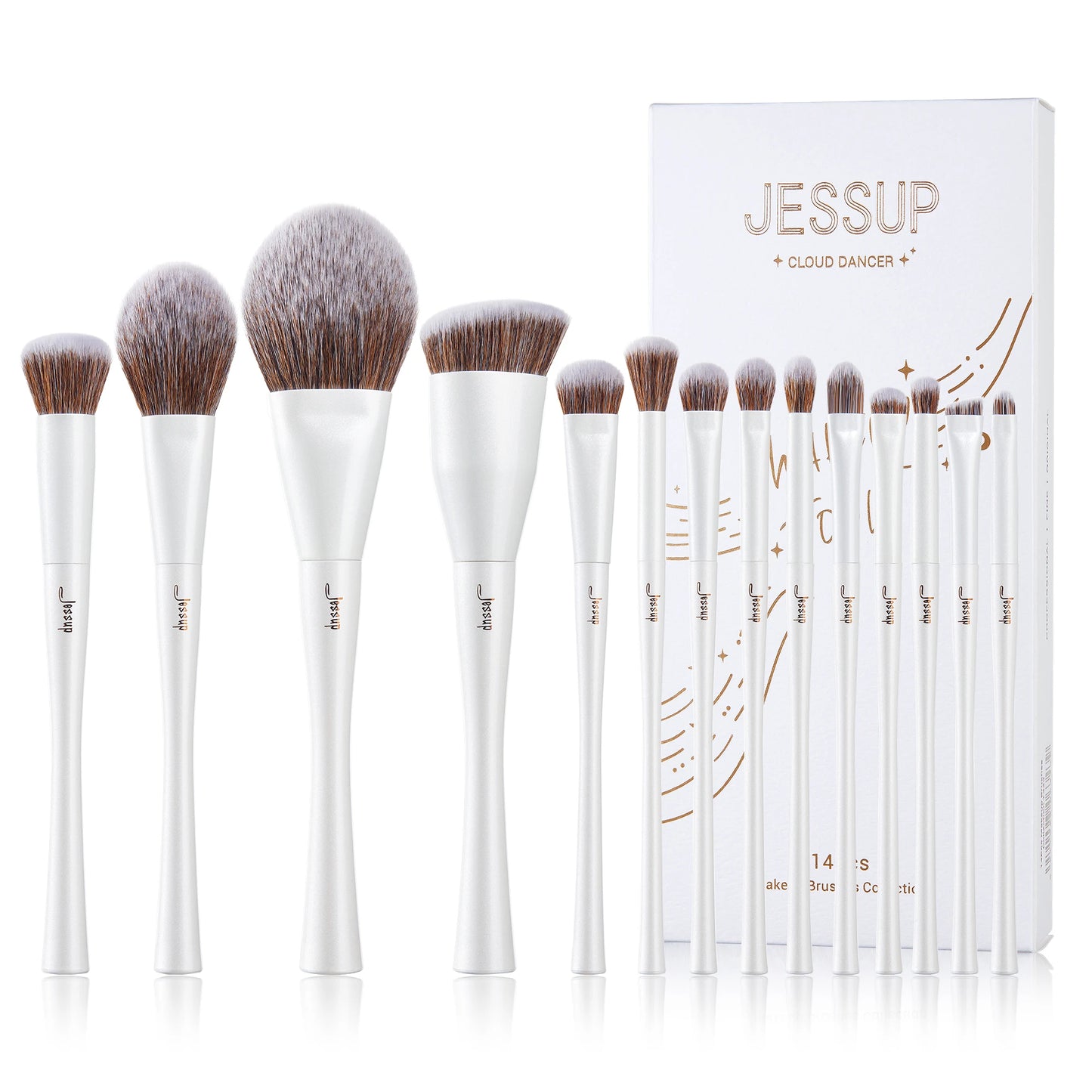 Makeup Brushes 4-14pcs Make up Brush set Highend Makeup Gift Set For Women with Sponge Makeup,Brush Cleaner,Towel T333