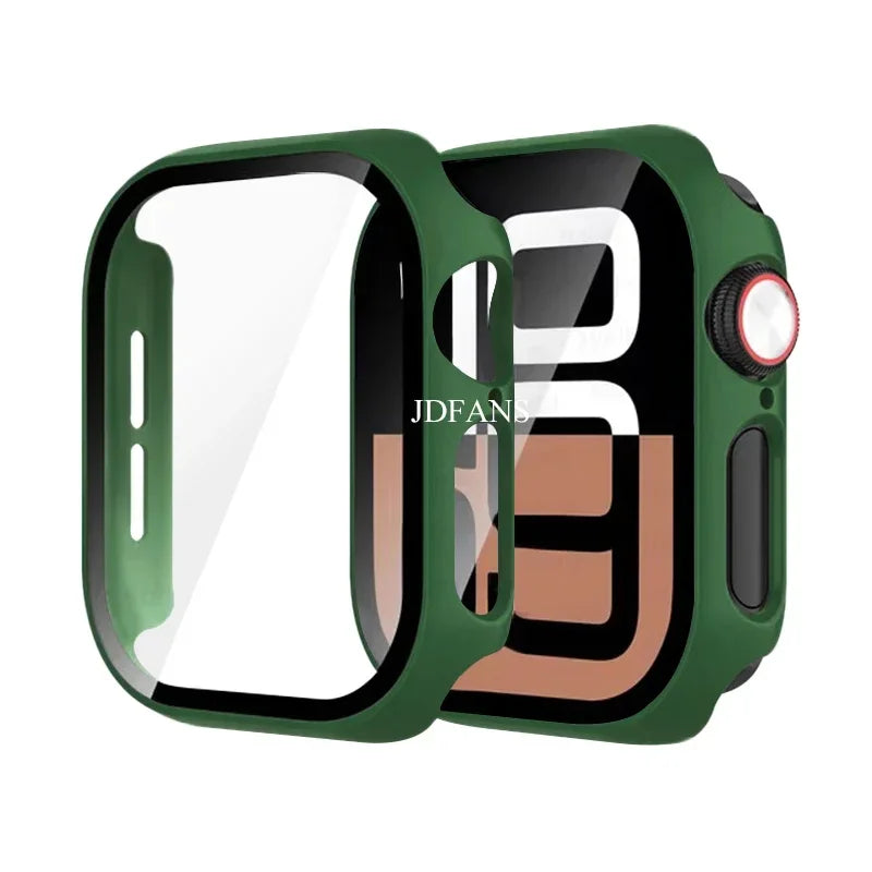 Glass+Case+Strap For Apple Watch 10 42mm 46mm Matte Hard PC bumper Screen Protector Case iWatch series 10 42/46 mm Accessories