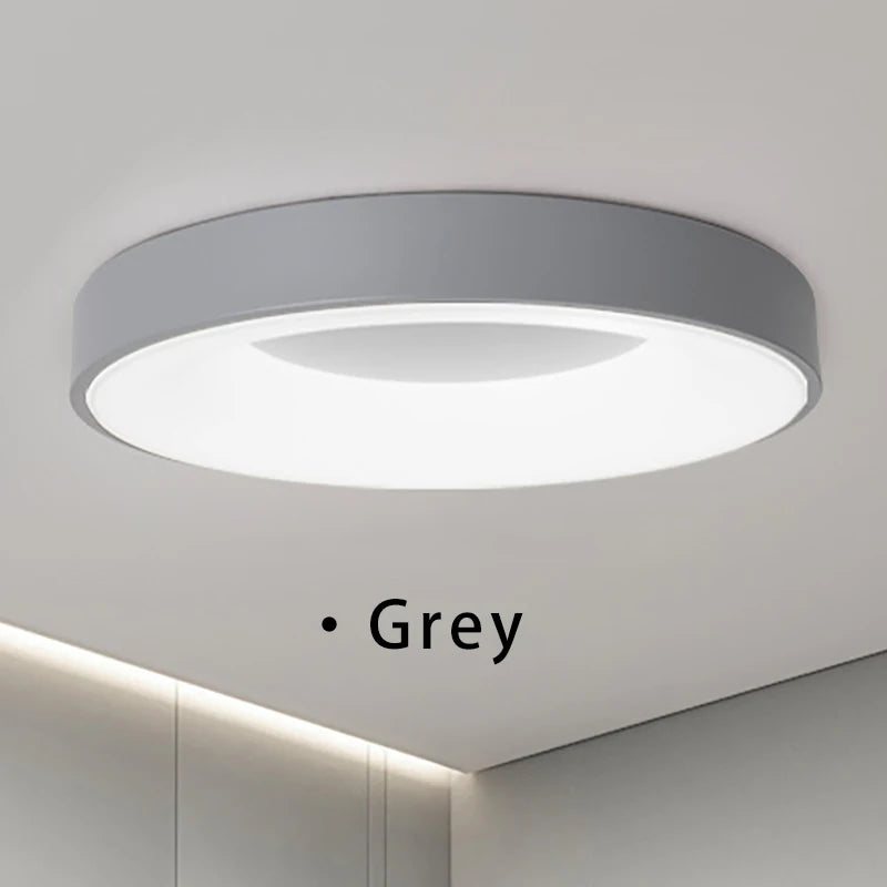 Nordic LED Ceiling Light Originality Macaron Circular Color Modern Ceiling Lamp Balcony Bedroom Study Room Aisles Home Lighting