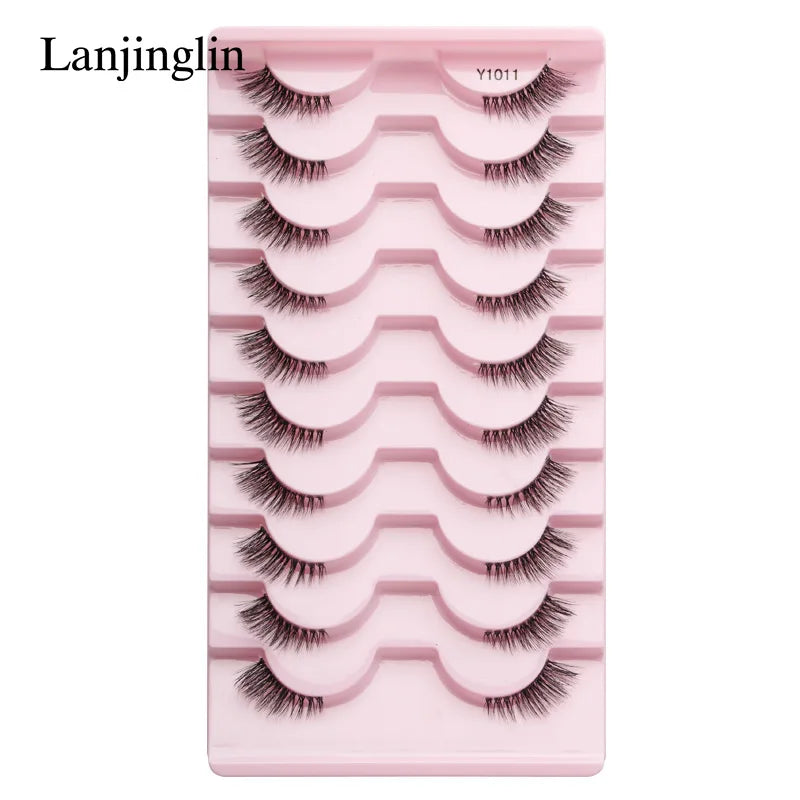 Half Lashes Half Cat Lashes Natural Look Faux Cils Mink Wispy 3d Mink Eyelashes Extension Makeup False Eyelashes