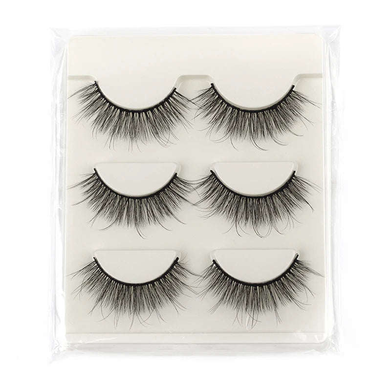 Half Lashes Half Cat Lashes Natural Look Faux Cils Mink Wispy 3d Mink Eyelashes Extension Makeup False Eyelashes