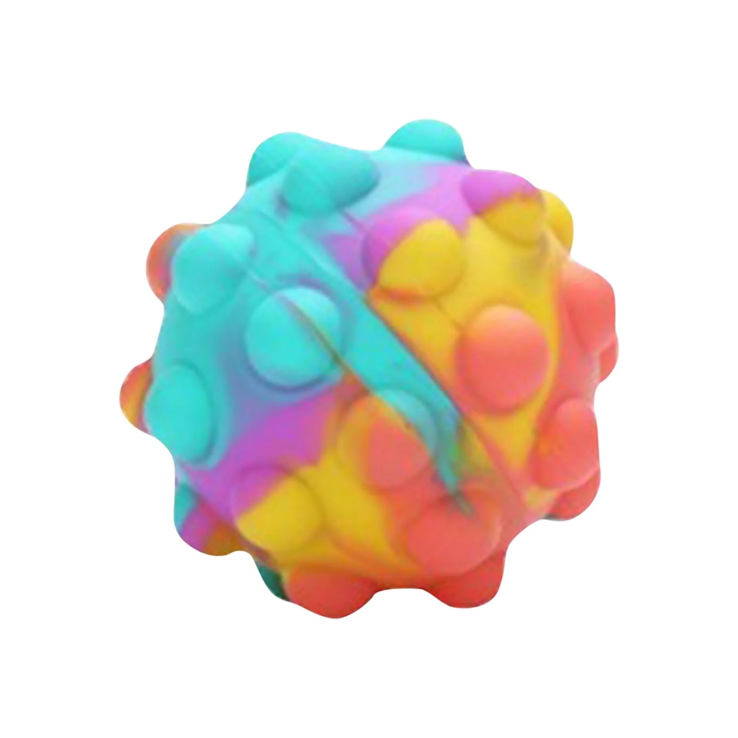 Rainbow Pop Ball Push Bubble Antistress Decompression Toys Squeeze 3D Elastic Ball Stress Relief Sensory Toy For Kids Gift