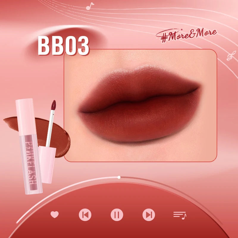 Velvet Matte Lip Glosses Waterproof Long-lasting Lightweight Moisturizing Liquid Lipstick Lip Tints Makeup Cosmetics