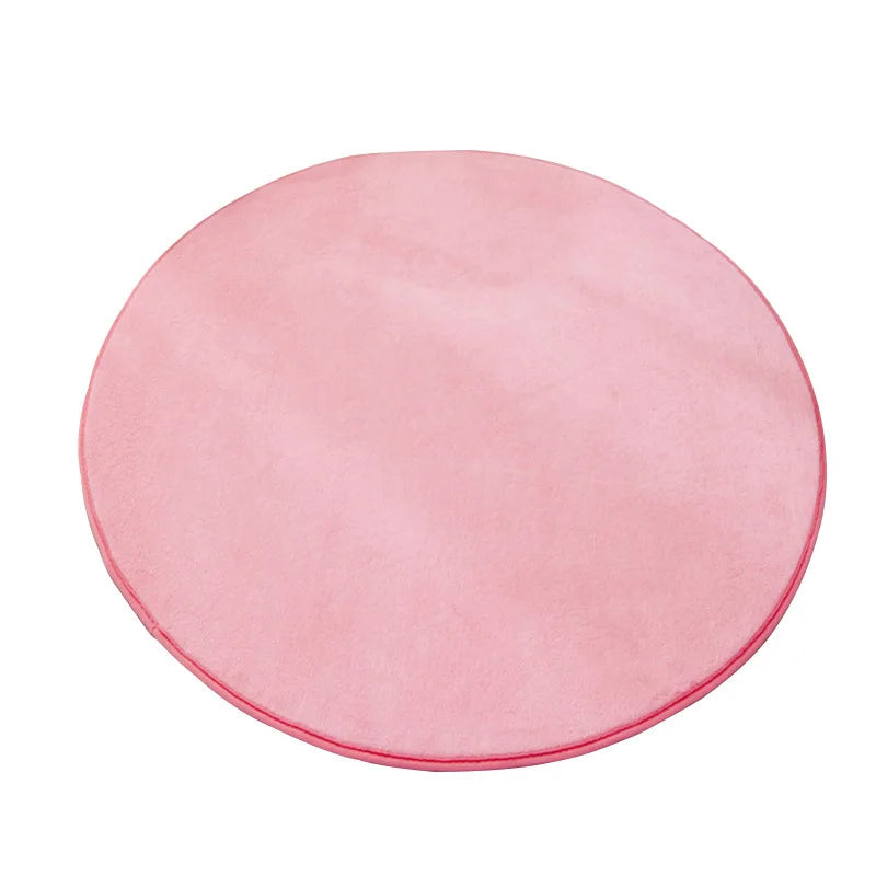 Velvet Carpet Round For Home Living Room Coffee Table Floor Rug Short Plush Foot Mat Children's Play Crawling Carpets