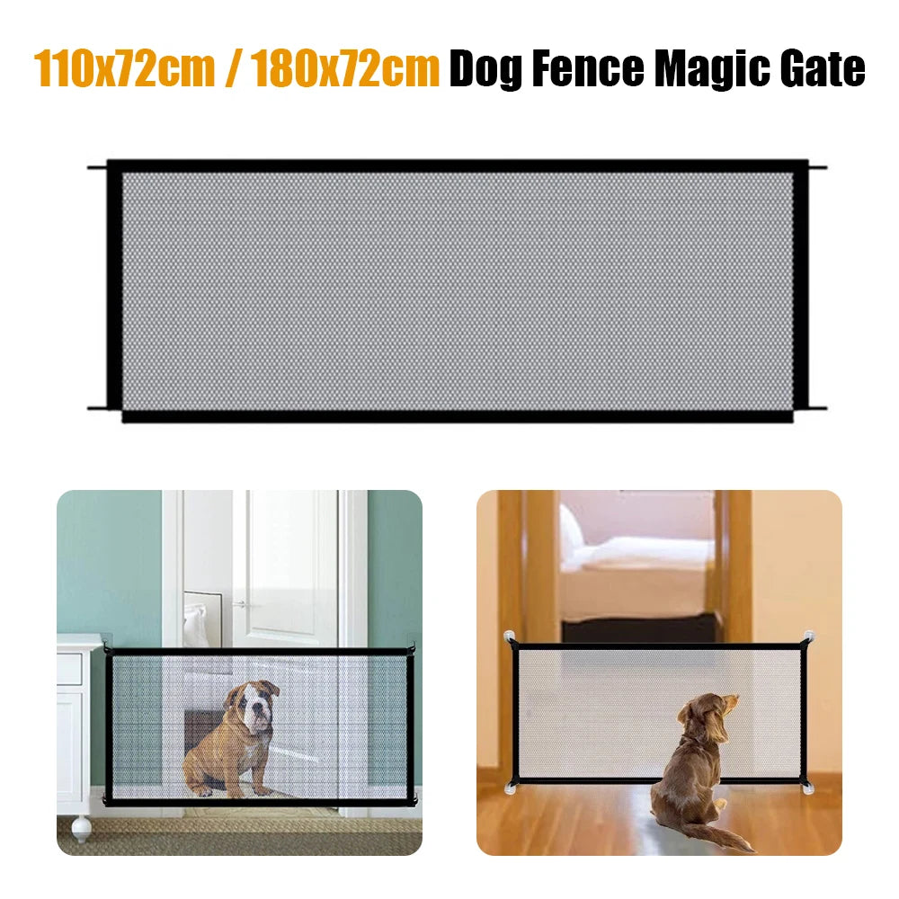 Fence Gate Nylon Mesh Safety Enclosure Folding Dog Fences Portable Children Safety Gate Separation Guard Isolated Fence