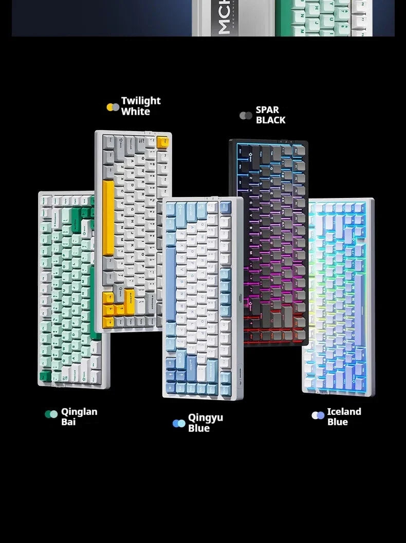 MCHOSE G75 Pro Mechanical Keyboards RGB Hot Swap Gasket Wireless Tri-mode Customized Gaming Keyboard Pc E-Sports Accessories
