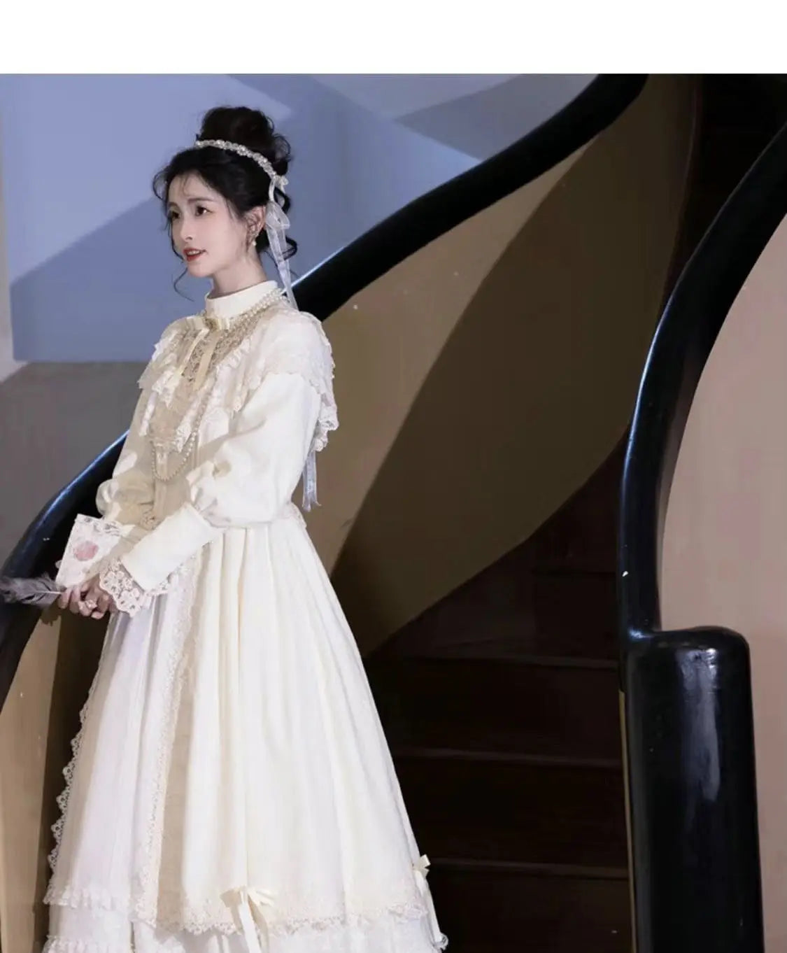 White Lace Women Long Dress