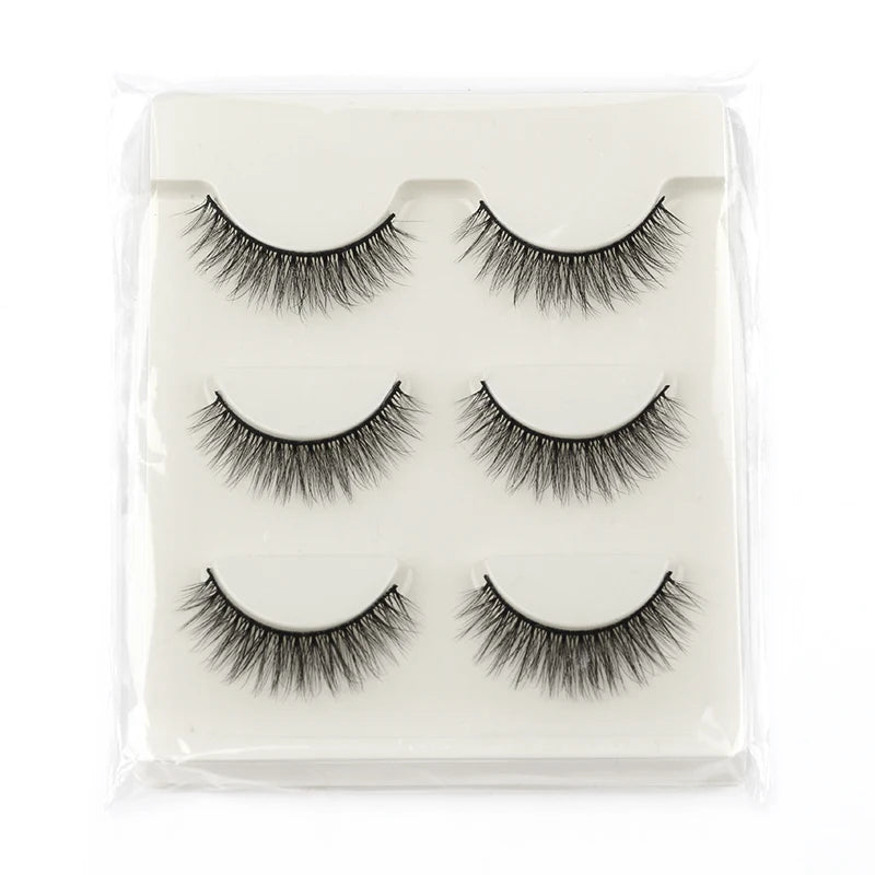 Half Lashes Half Cat Lashes Natural Look Faux Cils Mink Wispy 3d Mink Eyelashes Extension Makeup False Eyelashes