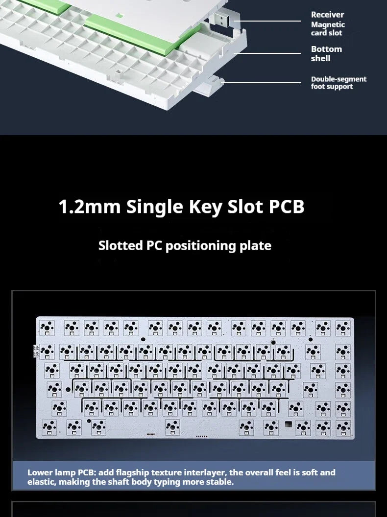 MCHOSE G75 Pro Mechanical Keyboards RGB Hot Swap Gasket Wireless Tri-mode Customized Gaming Keyboard Pc E-Sports Accessories