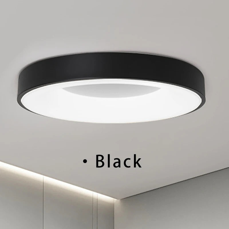 Nordic LED Ceiling Light Originality Macaron Circular Color Modern Ceiling Lamp Balcony Bedroom Study Room Aisles Home Lighting