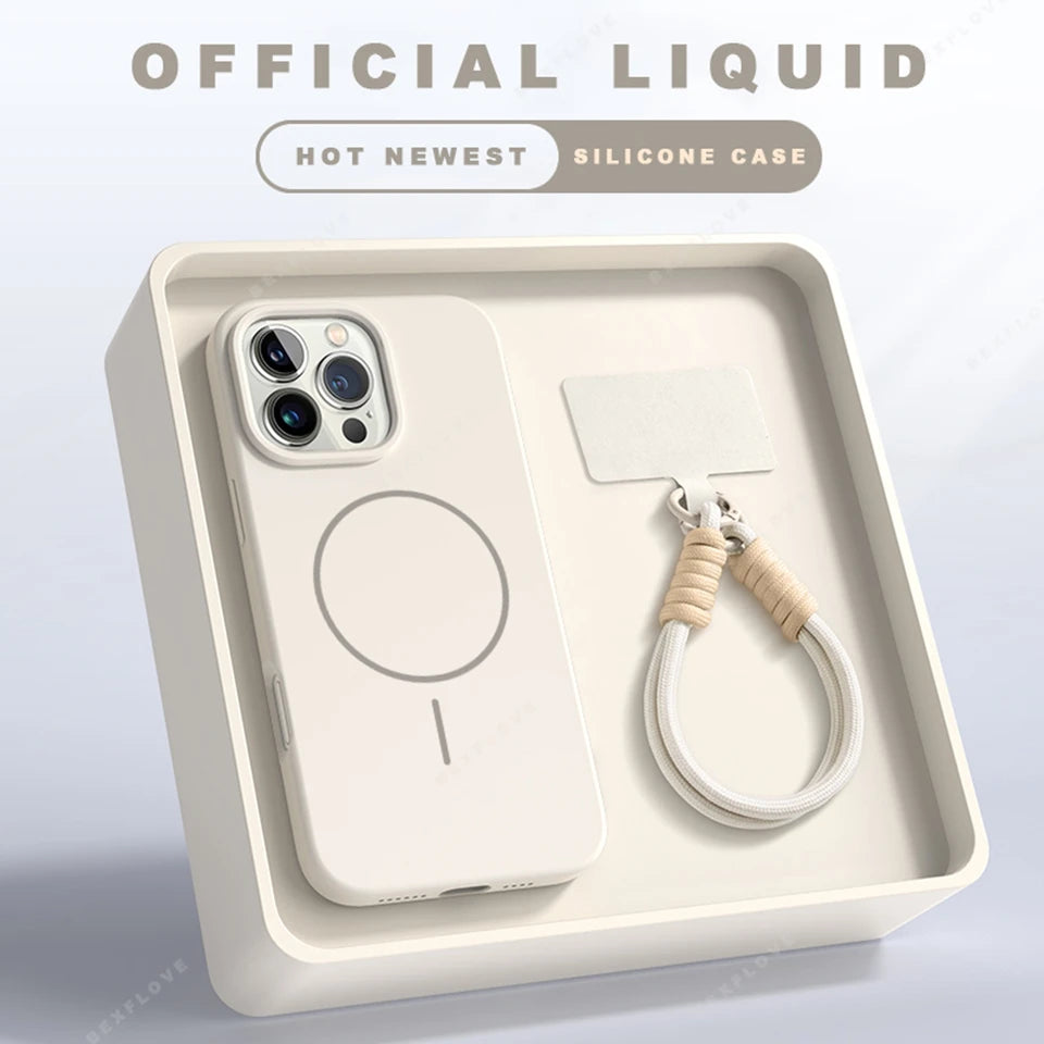 Magnetic Phone Case For iPhone 15 14 16 Plus 11 12 13 16 Pro Max Silicone Soft Cover