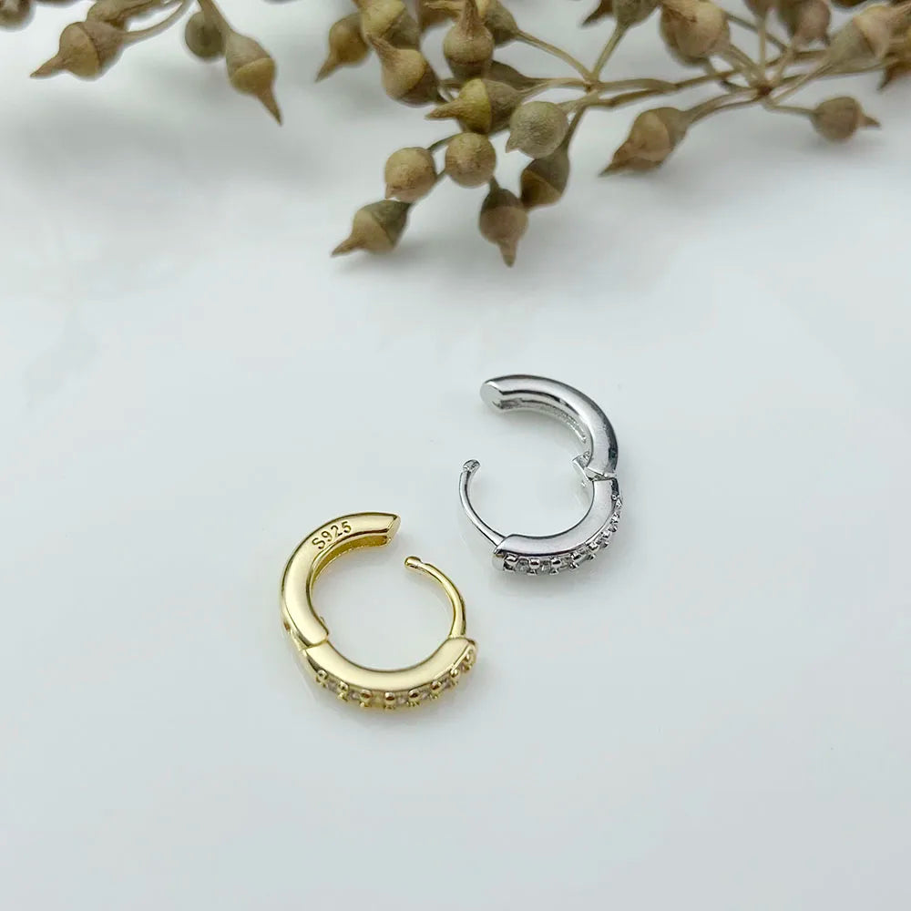 Earring For Women Zircon Cartilage Piercing Drop Earring Ear Hoop Stainless Steel Rook Lobe Jewelry Gift