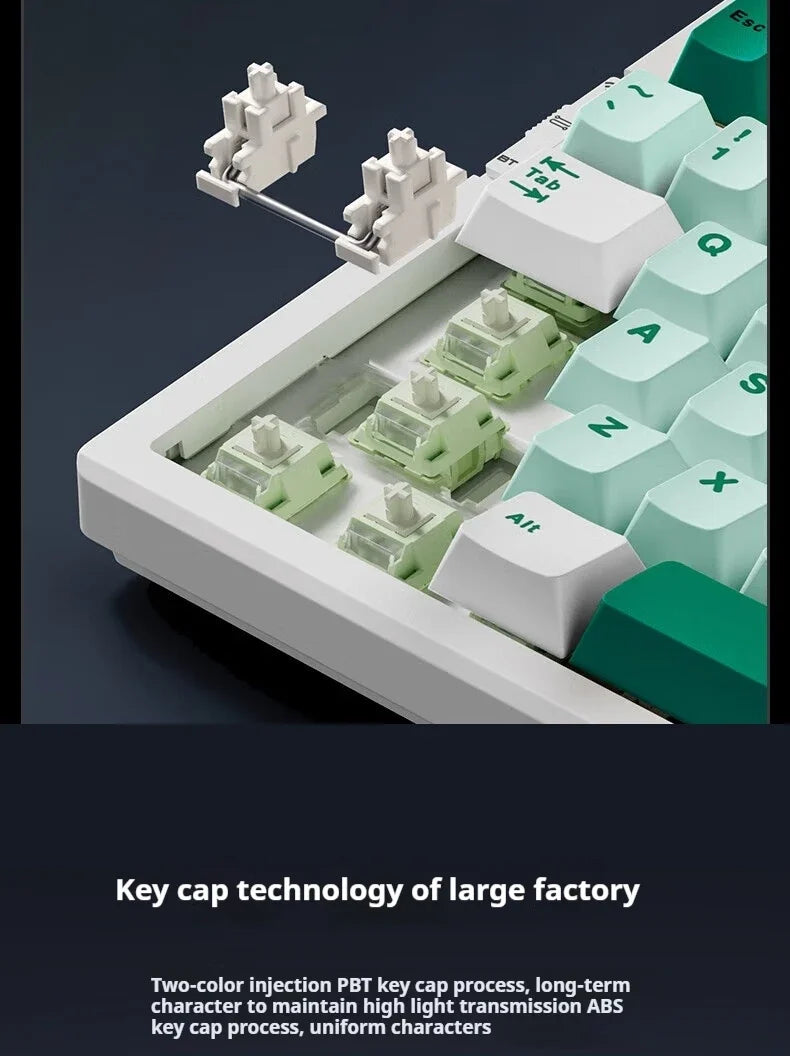 MCHOSE G75 Pro Mechanical Keyboards RGB Hot Swap Gasket Wireless Tri-mode Customized Gaming Keyboard Pc E-Sports Accessories