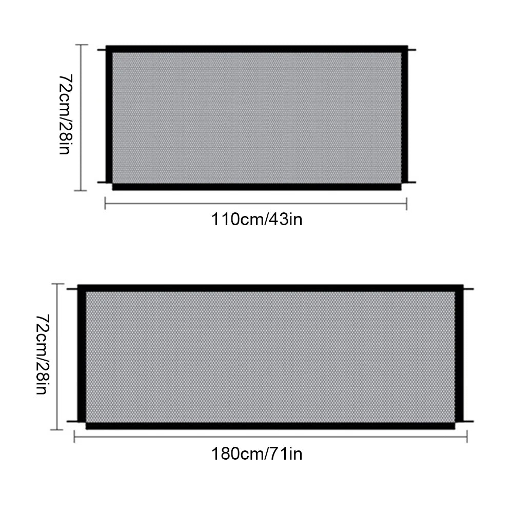 Fence Gate Nylon Mesh Safety Enclosure Folding Dog Fences Portable Children Safety Gate Separation Guard Isolated Fence