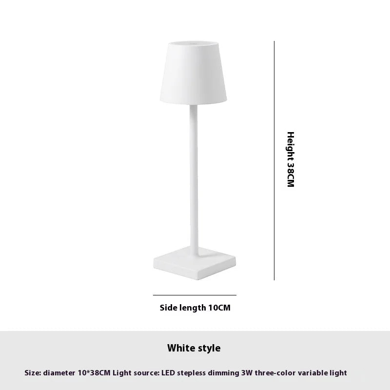 Cordless Usb Rechargeable Table Lamp Poldina Waterproof Touch Switch Table Lamp for Bedroom Hotel Living Room Restaurant