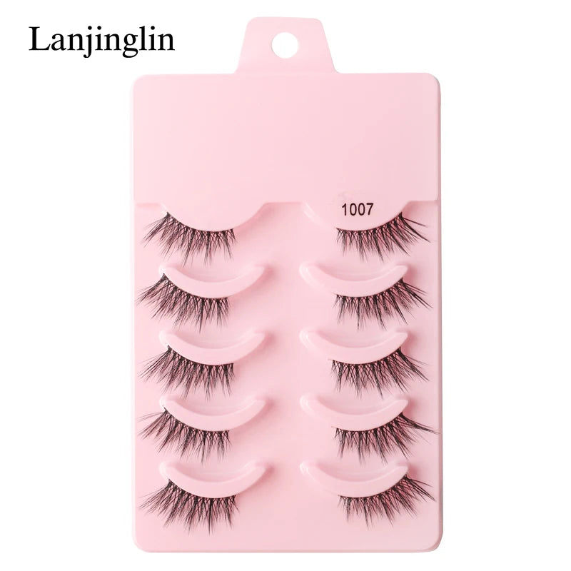 Half Lashes Half Cat Lashes Natural Look Faux Cils Mink Wispy 3d Mink Eyelashes Extension Makeup False Eyelashes