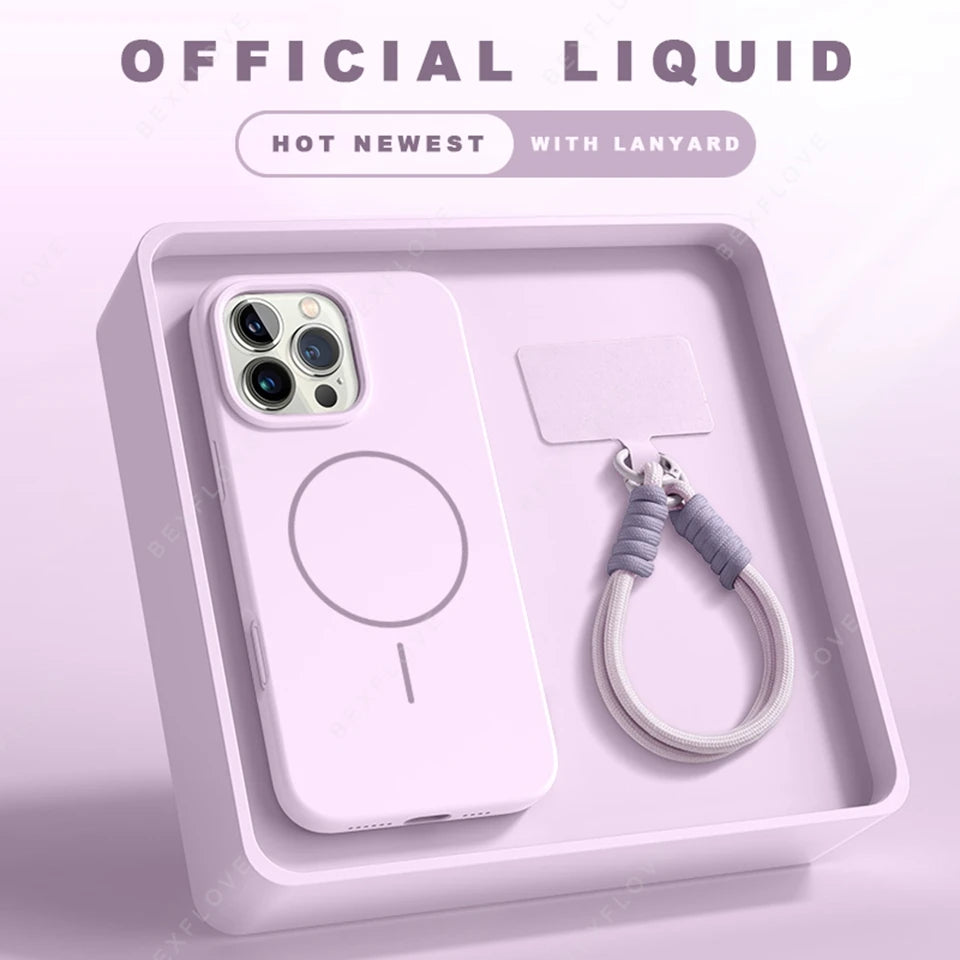 Magnetic Phone Case For iPhone 15 14 16 Plus 11 12 13 16 Pro Max Silicone Soft Cover