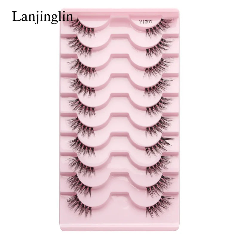 Half Lashes Half Cat Lashes Natural Look Faux Cils Mink Wispy 3d Mink Eyelashes Extension Makeup False Eyelashes