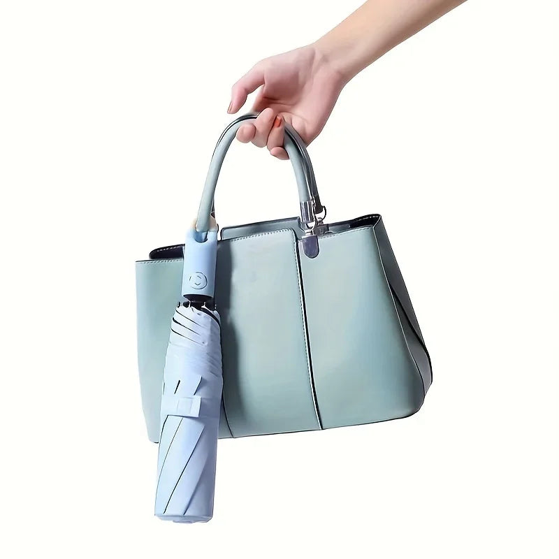 Windproof Light Folding Portable  Casual Waterproof Rotating Lock Vinyl Automatic Umbrella