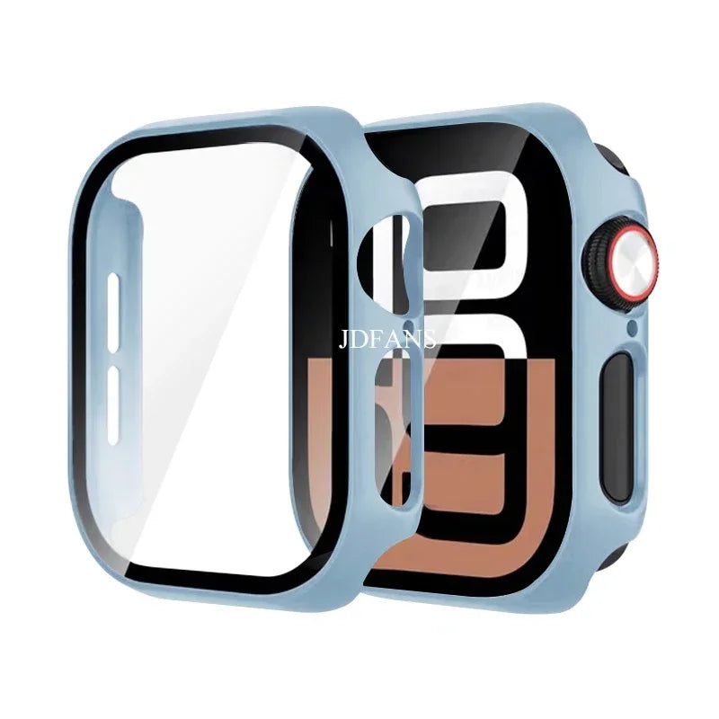 Glass+Case+Strap For Apple Watch 10 42mm 46mm Matte Hard PC bumper Screen Protector Case iWatch series 10 42/46 mm Accessories