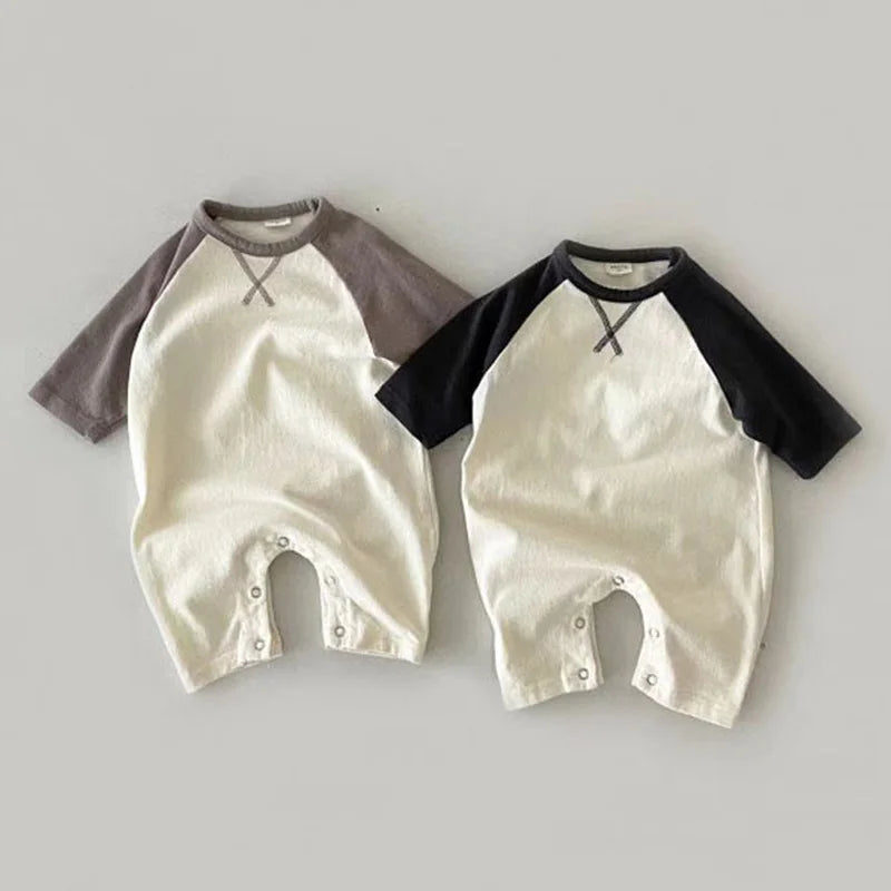 New Spring Autumn Baby Bodysuit Soft Cotton Toddler Jumpsuits for Girls Boys Newborn One-Piece Clothes Korea Style Infant Romper